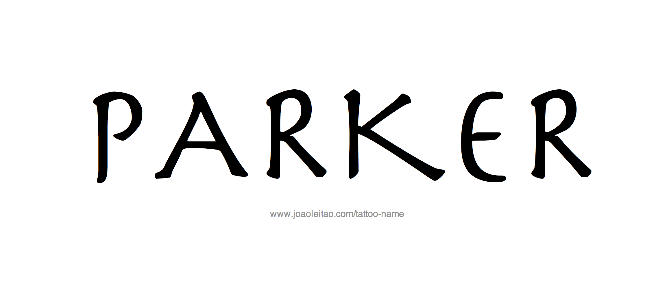 Parker Name Tattoo Designs