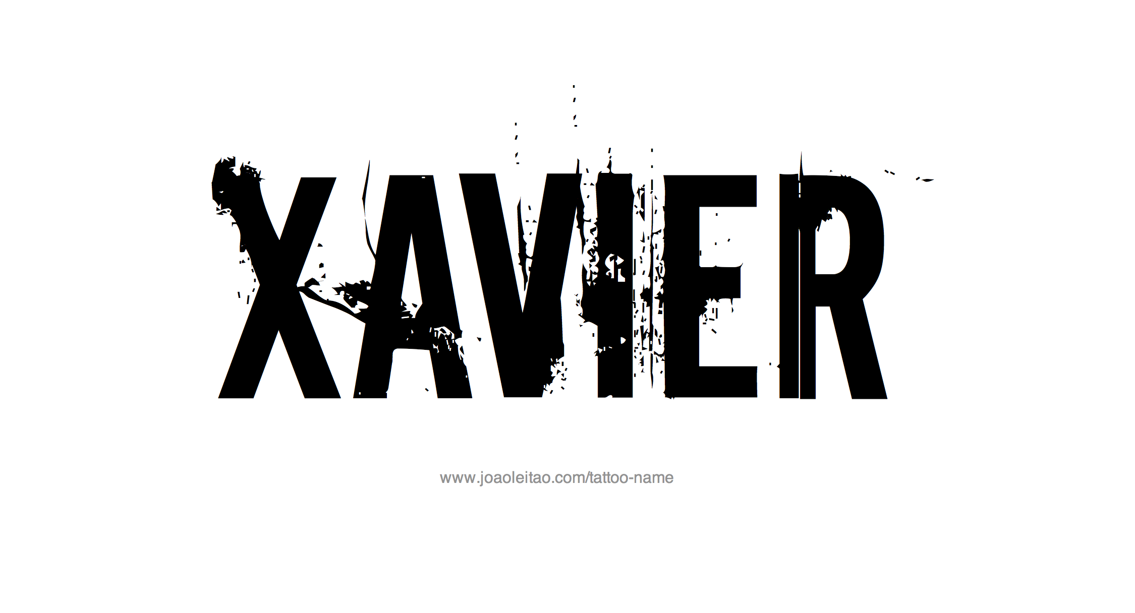 Xavier Name Tattoo Designs