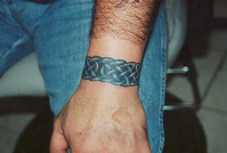 celtic wrist tattoo man