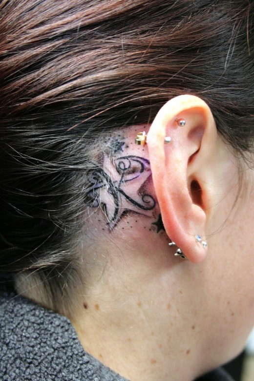 38 Sweet Minimal Ear Tattoos  Tattoo Designs  TattoosBagcom