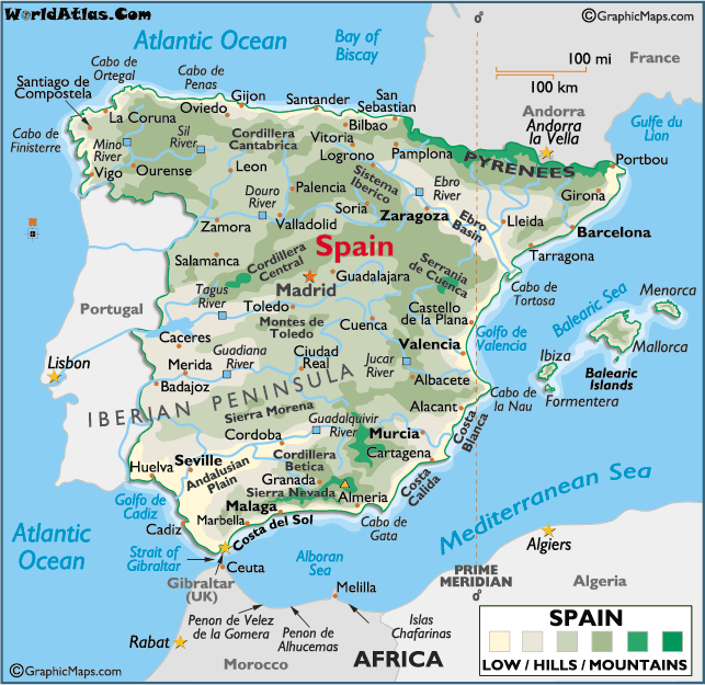 Mapa de Portugal - Mapa detalhado de Portugal (Sul da Europa