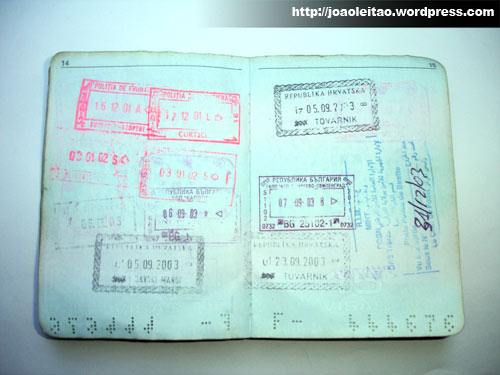 1º Passaporte 26 de Abril de 2000 - Carimbos Passaporte 3