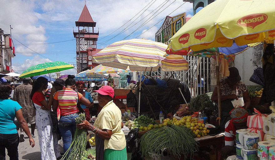 Mercado Stabroek em Georgetown a capital da Guiana